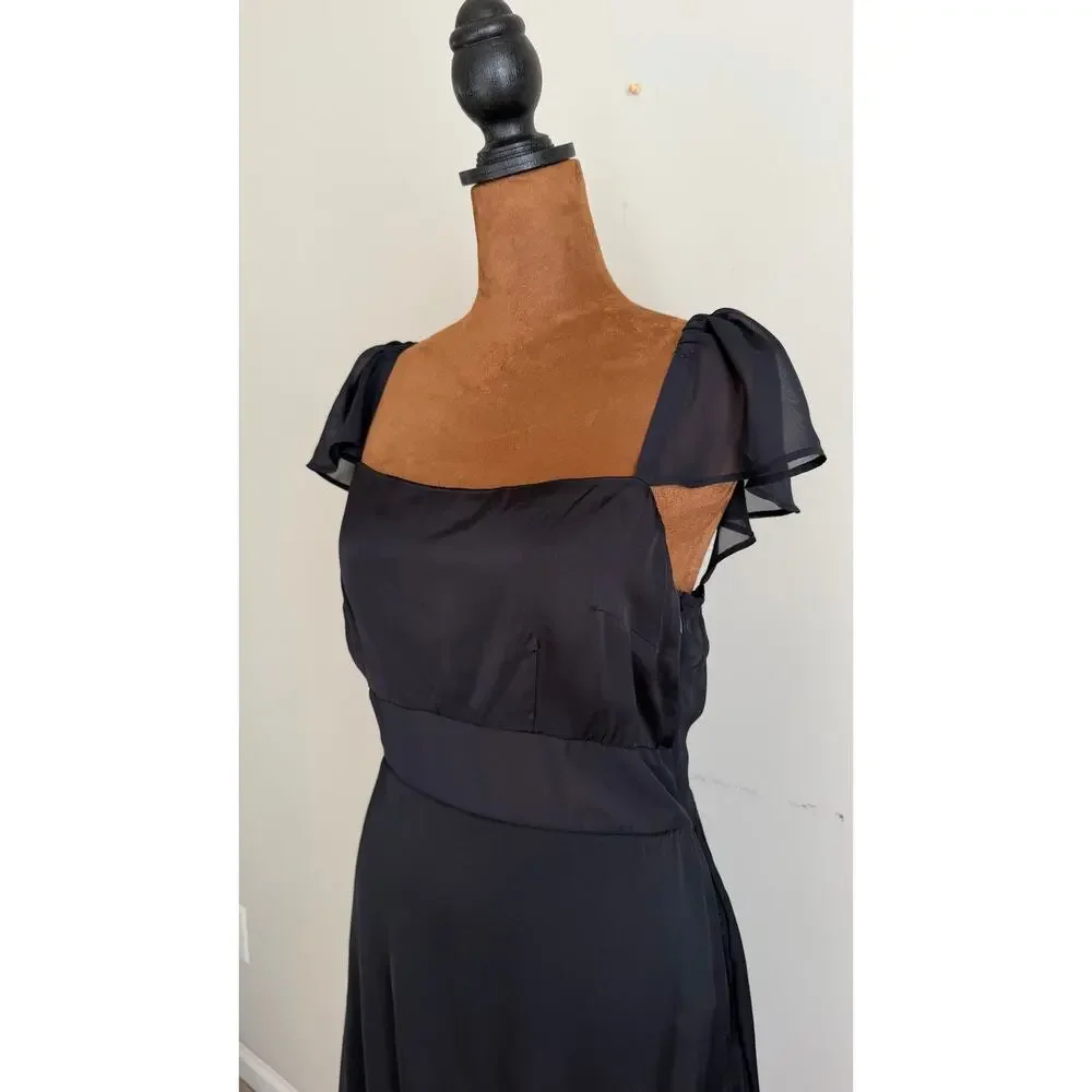 Free People Anthropologie Black Jumpsuit Romper Size 6 Viscose NWT $88